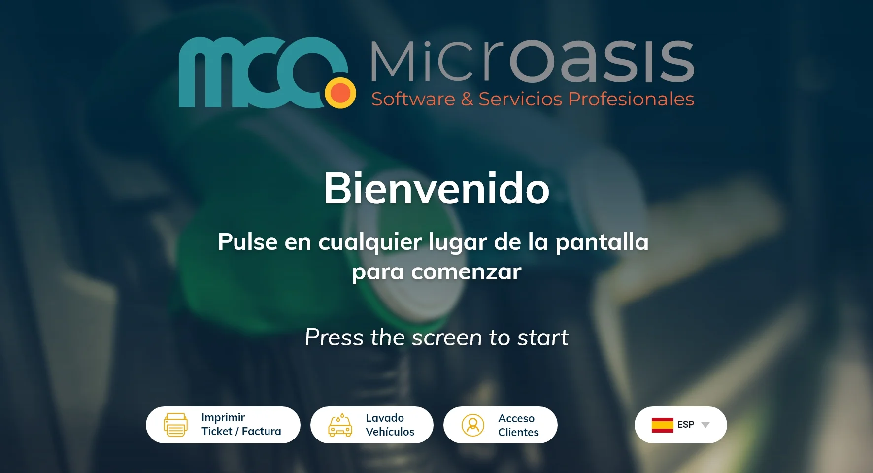 Pantalla de Autopago Horizontal