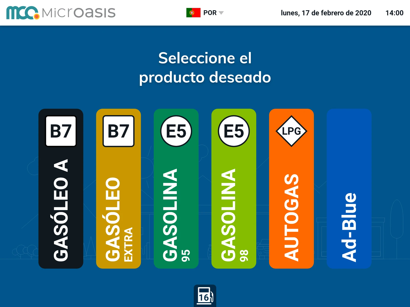 3. Selección de Carburante e Importe
